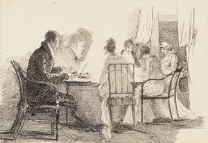 बैठे आंकड़ों के साथ आंतरिक, 1804-05 द्वारा जॉन हार्डन
