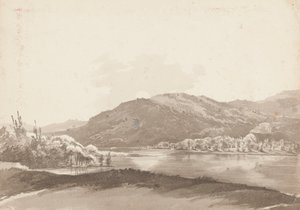 श्री कर्वेन का ग्रीसीयन लॉज, लेक विंडरमेयर (कागज पर wc) द्वारा जॉन हार्डन
