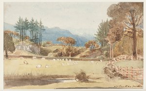 लैंगडेल, लेक डिस्ट्रिक्ट, Cumbria, 1831 (कागज पर wc) देखें द्वारा जॉन हार्डन
