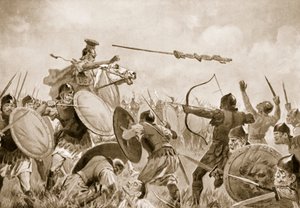Volscians के साथ एक रोमन युद्ध (लिथो) द्वारा जॉन हैरिस वाल्डा