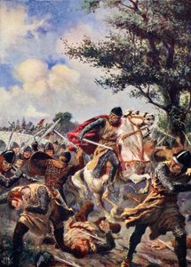 1214 की बाउविंस की लड़ाई, &39;हचिन्सन हिस्ट्री ऑफ द नेशंस&39;, 1915 से दृष्टांत द्वारा जॉन हैरिस वाल्डा