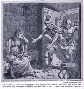 उनकी माँ सिल्विया को रोमुलस और रेमस को देखने के लिए बहुत मज़ा आया, c.1950 द्वारा जॉन हैरिस वाल्डा