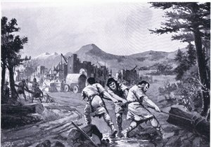 हचिन्सन राष्ट्रों के इतिहास से, नौवीं शताब्दी में एक शहर का निर्माण करने वाले वालेलाशियन पहाड़ी द्वारा जॉन हैरिस वाल्डा