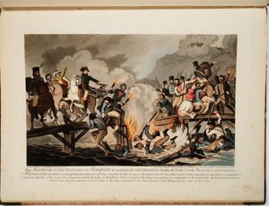 फ्रांसीसी सेना ने नवंबर 1812, 1813 में बेरेज़िना को पार किया द्वारा जॉन हैसेल