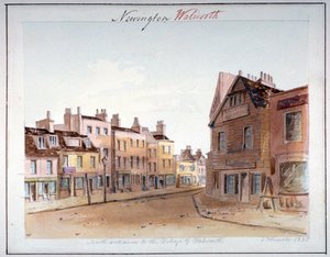 उत्तरी प्रवेश द्वार, लंदन, 1825 से वालवर्थ गांव, साउथवार्क का दृश्य