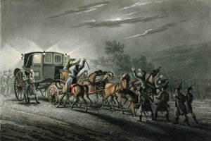 18 जून 1815 को मेजर वॉन केलर, वाटरलू द्वारा बोनापार्ट की गाड़ी, कागज और खजाने पर कब्जा