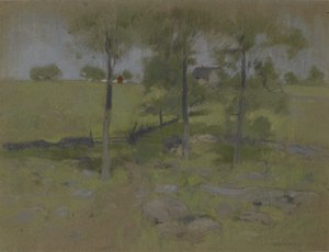 तीन पेड़, c.1888-95 द्वारा जॉन हेनरी ट्वॉटमैन