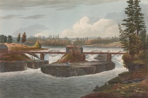 द हडसन रिवर पोर्टफोलियो का ग्लेन्स फॉल्स नंबर 6, 1822।