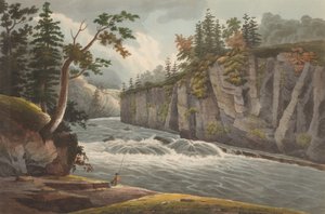 हडसन रिवर पोर्टफोलियो के हैडली फॉल्स नंबर 4 के ऊपर रैपिड्स, 1822-23।