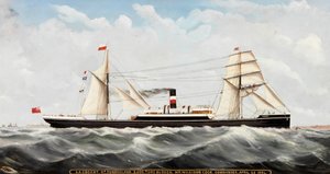 1884-85 में सुंदरलैंड का एसएस कोगेंट द्वारा जॉन हडसन