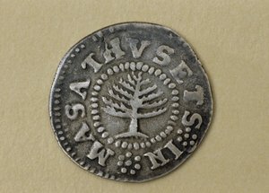 पाइन ट्री शिलिंग, 1667-1682 (रजत) द्वारा जॉन हल