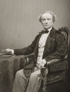 चार्ल्स जॉन कीन (1811-68), लंदन में 1860 में प्रकाशित &39;द ड्रॉइंग-रूम ऑफ एमिनेंट पर्सन्स, वॉल्यूम 2&39; के एक फोटोग्राफ से डीजे पाउंड द्वारा उत्कीर्ण द्वारा जॉन जाबेज एडविन पैस्ले मयाल