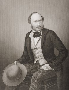 एचआरएच प्रिंस अल्बर्ट (1819-61), ग्रेट ब्रिटेन और आयरलैंड के प्रिंस कॉन्सर्ट, डीजे पाउंड द्वारा एक तस्वीर से उत्कीर्ण, &39;द ड्रॉइंग-रूम ऑफ एमिनेंट पर्सन्स, वॉल्यूम 2&39; से, लंदन में प्रकाशित, 1860 द्वारा जॉन जाबेज एडविन पैस्ले मयाल