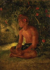मऊ, अपिया का स्केच। हमारे नाव चालक दल में से एक, 1891 द्वारा जॉन ला फार्गे या लाफार्ज