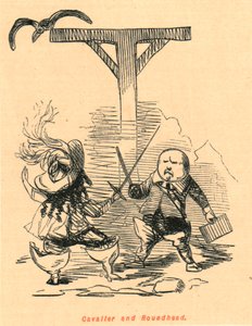 कैवेलियर और राउंडहेड, 1897। द्वारा जॉन लीचो