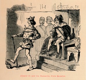 एडवर्ड II। और उनके पसंदीदा, पियर्स गेवेस्टन, c1860, c1860 द्वारा जॉन लीचो