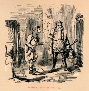 टॉवर पर एडवर्ड्स का आगमन, c1860, c1860 द्वारा जॉन लीचो