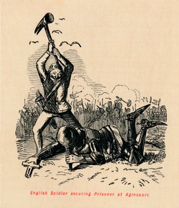 Agincourt में कैदी को सुरक्षित करने वाला अंग्रेजी सैनिक, c1860, c1860 द्वारा जॉन लीचो