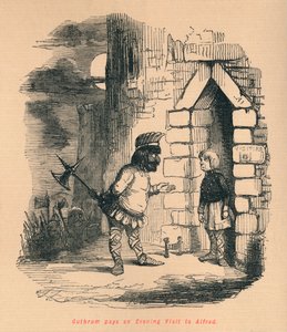 गुथ्रम, अल्फ्रेड के लिए एक शाम का दौरा करता है, c1860, c1860। द्वारा जॉन लीचो