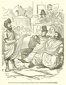 महामहिम Q. फैबियस ने कार्थेजियन सीनेट को शांति या युद्ध की पेशकश की द्वारा John Leech