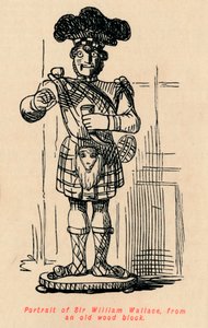 सर विलियम वालेस का पोर्ट्रेट, एक पुराने लकड़ी के ब्लॉक से, c1860, c1860 द्वारा जॉन लीचो