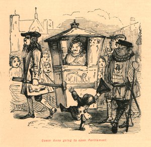 महारानी ऐनी संसद खोलने जा रही हैं, 1897। द्वारा जॉन लीचो