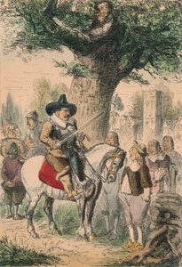 रॉयल ओक, पेंडेल परिवार को कोई पता नहीं है कि चार्ल्स कहां है, 1850 द्वारा जॉन लीचो