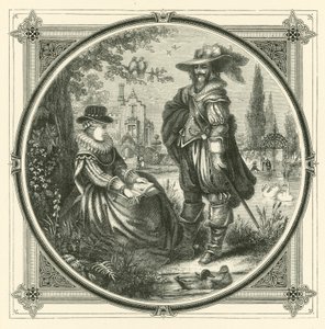 एक पंख के पक्षी एक साथ झुंड में आएंगे (उत्कीर्णन)