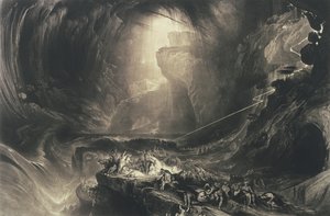 द डेल्यूज, 1828 (नक़्क़ाशी के साथ मेज़ोटिन्ट) द्वारा जॉन मार्टिन