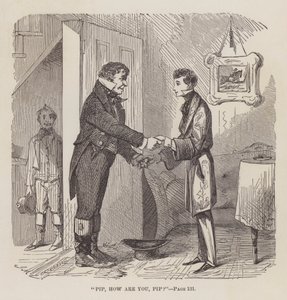 Pip पिप, हाउ आर यू पिप ’, 1861 में चार्ल्स डिकेंस द्वारा ect ग्रेट एक्सपेक्टेशन’ के लिए चित्रण