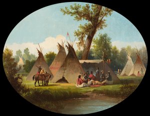 अपर मिसौरी पर असिनिबिन एग्जीबिशन, c.1870 द्वारा जॉन मिक्स स्टेनली