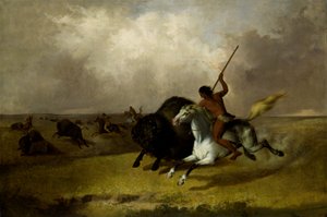 1845 में दक्षिण-पश्चिमी प्रेयरीज़ पर बफ़ेलो हंट।