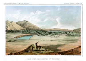 मिल्क रिवर, नियर जंक्शन ऑफ मिसौरी, 1856। द्वारा जॉन मिक्स स्टेनली