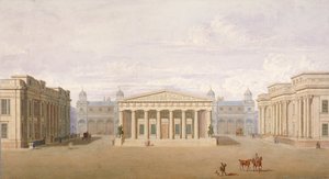ट्राफलगर स्क्वायर, वेस्टमिंस्टर, लंदन, 1828 द्वारा जॉन नैश