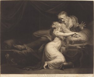 लियर और कोर्डेलिया, 1784। द्वारा जॉन राफेल स्मिथ