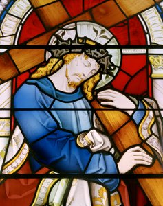 Dolgellau, St Mary, Clayton & Bell, John Richard Clayton (1827-1913), क्राइस्ट को 1864 में पार करते हुए द्वारा जॉन रिचर्ड क्लेटन