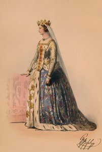 12 मई 1842, 1843 को रानी विक्टोरियास बाल कॉस्ट्यूम के लिए पोशाक में अतिथि।