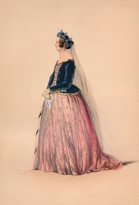 12 मई 1842, 1843 को रानी विक्टोरियास बाल कॉस्ट्यूम के लिए पोशाक में अतिथि।