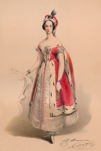 12 मई 1842, 1843 को रानी विक्टोरियास बाल कॉस्ट्यूम के लिए पोशाक में अतिथि।