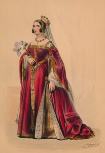 12 मई 1842, 1843 को रानी विक्टोरियास बाल कॉस्ट्यूम के लिए पोशाक में अतिथि।