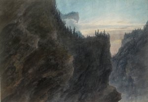 Dauphine में ग्रांडे चार्टरेस की घाटी में प्रवेश, c1770-1790 द्वारा जॉन रॉबर्ट कोज़ेंस