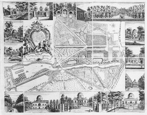 1736 के चिसविक की योजना से चिसविक हाउस द्वारा जॉन रोक्के