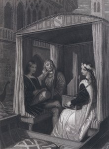 लेडी वियोला और उसके शिक्षक (उत्कीर्णन)