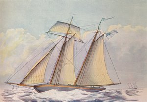 अमेरिकन टॉपलेस शूनर, 1825 द्वारा जॉन रोजर्स