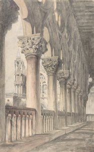 डुकल पैलेस, वेनिस का लॉजिया, 1849-50। द्वारा जॉन रस्किन