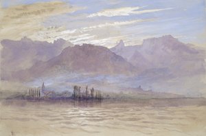 वसंत में सुबह, उत्तर-पूर्वी हवा के साथ, वेवे में, मई - जून 1849 या 1 मई 1869 द्वारा जॉन रस्किन