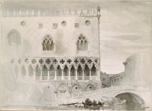 डुकल पैलेस, वेनिस, 1852 का बाहरी भाग द्वारा जॉन रस्किन