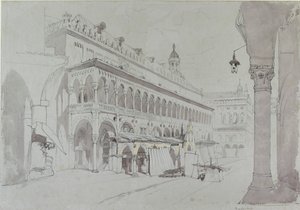 पलाज़ो डेला रागियोन और पियाज़ा डेल्ले एर्बे, पडुआ, मई 1841 द्वारा जॉन रस्किन