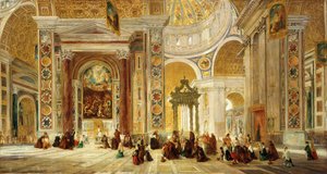 'इंटीरियर ऑफ सेंट पीटर्स, रोम', 1824-1885'