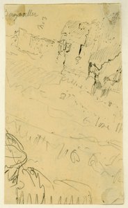 'बैगनोल्स डेस ल'ऑर्न', c.1817-22 (कागज पर ग्रेफाइट) द्वारा जॉन बेच Cotman